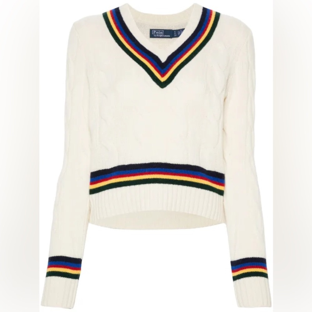 Polo by Ralph Lauren Cream Cable Knit Sweater